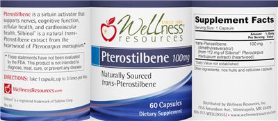 Pterostilbene 100 mg label