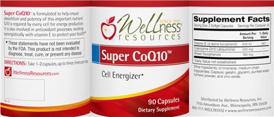 Super CoQ10 label