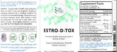 Estro-D-Tox label
