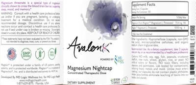Magnesium Nightcap label