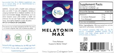Melatonin Max label