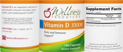 Vitamin D 1000 IU label