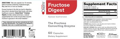 Fructose Digest label