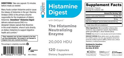 Histamine Digest with DAOgest 20,000 HDU label
