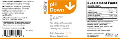 Lit-Control Devicare pH Down label
