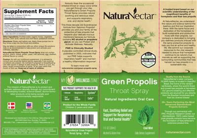 Green Propolis Throat Spray Cool Mint label