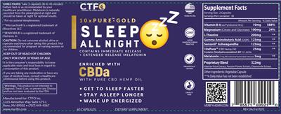 10x Pure-Gold Sleep All Night label
