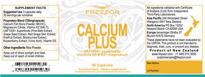 Calcium Plus label