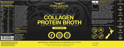Collagen Protein Broth Lemon Ginger label