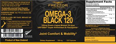 Omega-3 Black 120 196 mg label