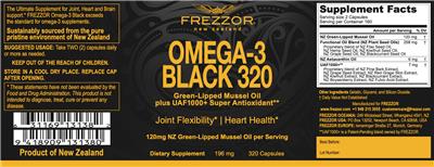 Omega-3 Black 320 196 mg label