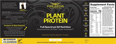 Plant Protein Creamy Vanilla label