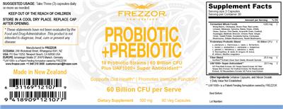 Probiotic + Prebiotic 60 Billion CFU label