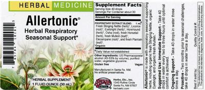 Allertonic label
