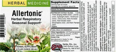 Allertonic label