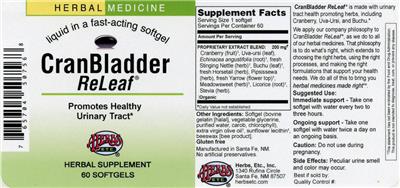 CranBladder ReLeaf label