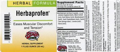 Herbaprofen label