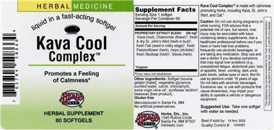 Kava Cool Complex label