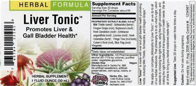 Liver Tonic label