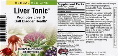 Liver Tonic label