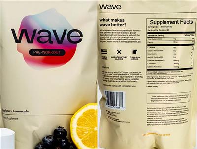 Wave Blueberry Lemonade label