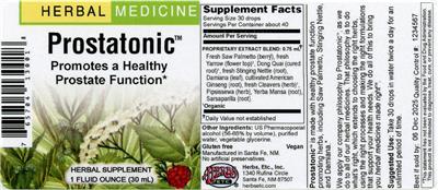 Prostatonic label