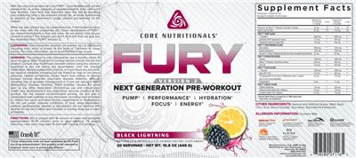 FURY Black Lightning label