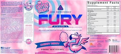 FURY Fun Sweets Cotton Candy Cherry Berry label