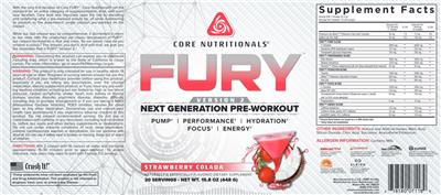 FURY Strawberry Colada label