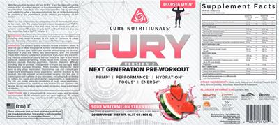 FURY Sour Watermelon Strawberry label
