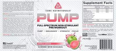 PUMP Apple Guava label