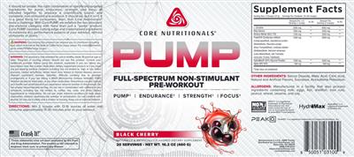 PUMP Black Cherry label