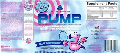 PUMP Fun Sweets Cotton Candy Blue Raspberry label