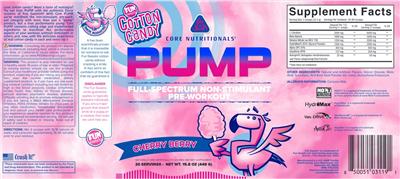 PUMP Fun Sweets Cotton Candy Cherry Berry label