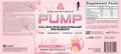 PUMP Pink Lemonade label