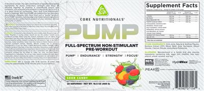PUMP Sour Candy label