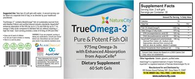 TrueOmega-3 975 mg label