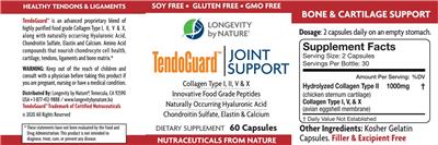 TendoGuard Joint Support label