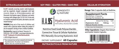 H.A. 95 Hyaluronic Acid label