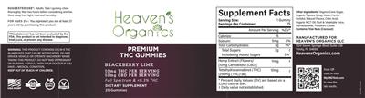 Premium THC Gummies Blackberry Lime label