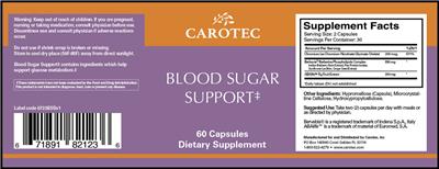 Blood Sugar Support label