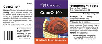 CocoQ-10 label