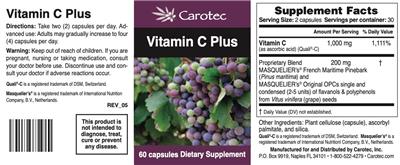Vitamin C Plus label