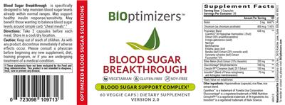 Blood Sugar Breakthrough label