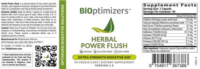 Herbal Power Flush label