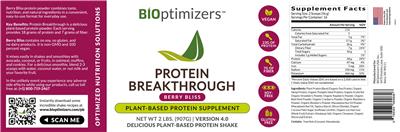 Protein Breakthrough Berry Bliss label