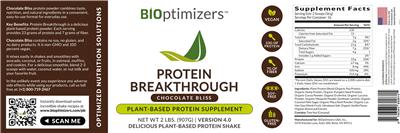 Protein Breakthrough Chocolate Bliss label