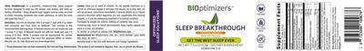 Sleep Breakthrough Tropical Dreams label