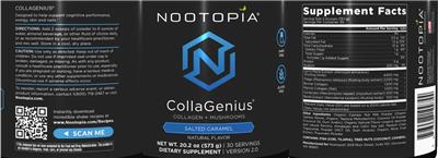 CollaGenius Salted Caramel label