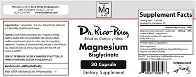 Magnesium Bisglycinate label